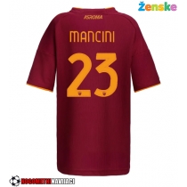 Ženske Nogometnih dresov AS Roma Gianluca Mancini #23 Domači 2025-26 Kratki rokavi